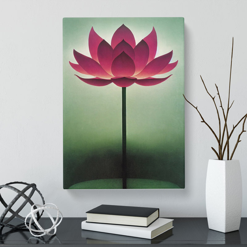 Lotus Flower - Wrapped Canvas, 50cm H x 35cm W x 3cm D