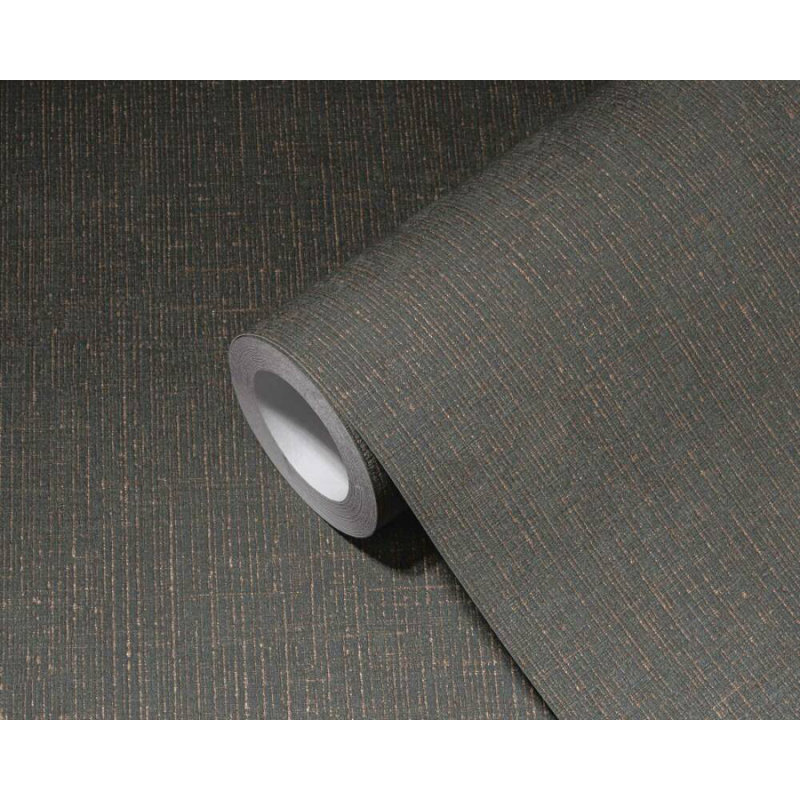 Rouleau de papier peint L 33 pi x l 21 po, Noir / cuivre / gris