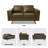 62.2'' Wide Upholstered Loveseat With Solid Wood Legs-1305691327