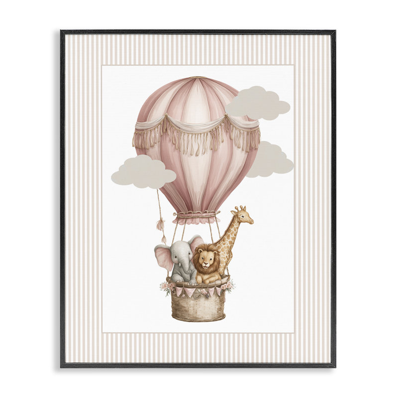 Giclée rose encadrée, dessin par Christine Simpson Art, Giclée noire de minuit encadrée, H 30 po x l 24 po