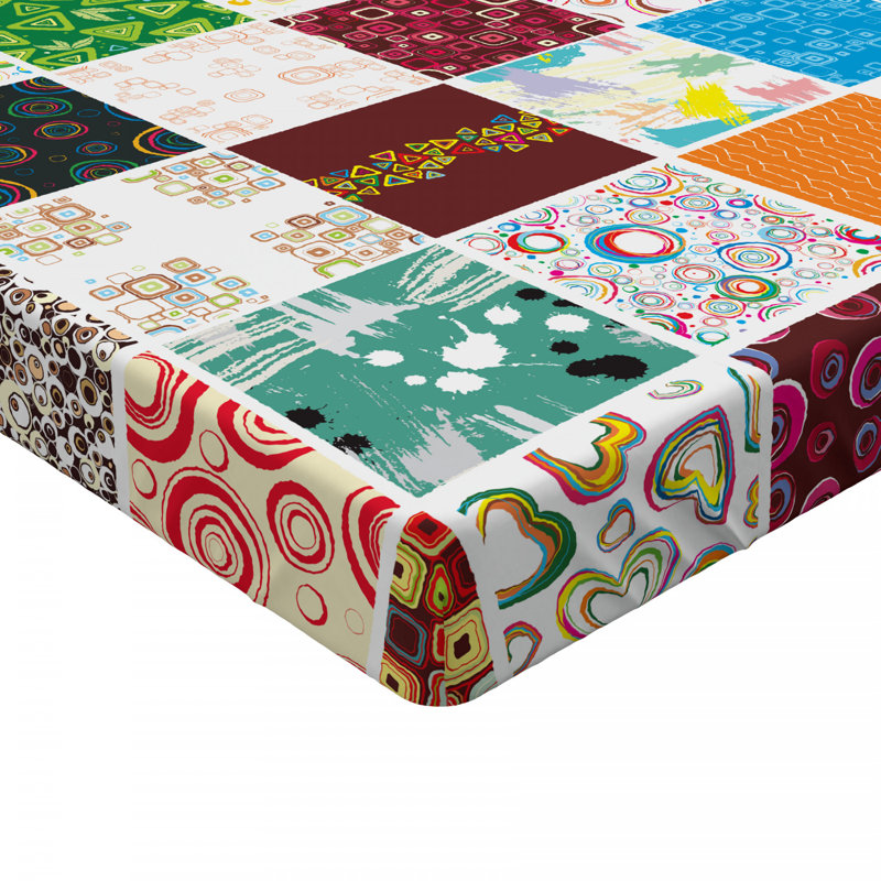 Microfiber Patchwork Fitted Sheet, Full Fitted Sheet
