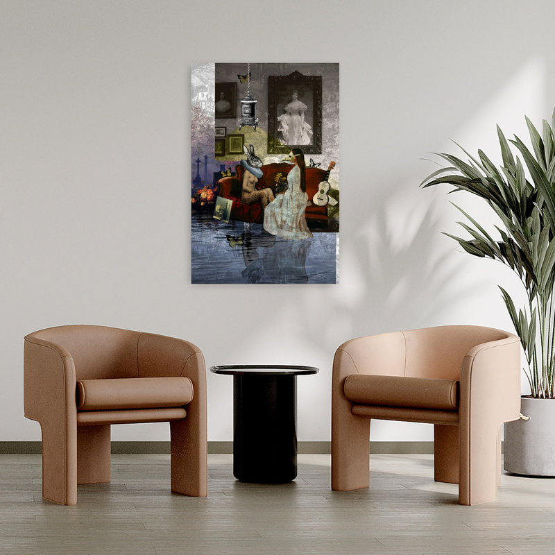 Art contemporain contemporain abstrait, H 36 po x l 24 po