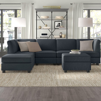 Canapé modulaire réversible de 120 po de large avec repose-pieds Hoddesd