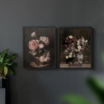 " Vintage Floral VIII " 2 - Pieces