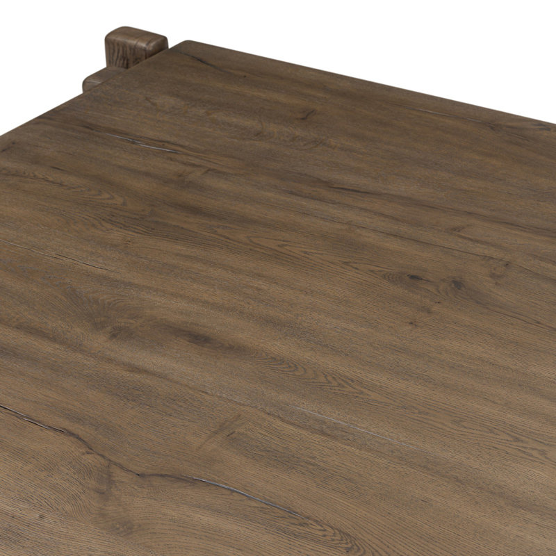 Marcia Single Coffee Table by Thomas Bina and Ronald Sasson, Grey Reclaimed French Oak, 14" H x 54.25" L x 50" W