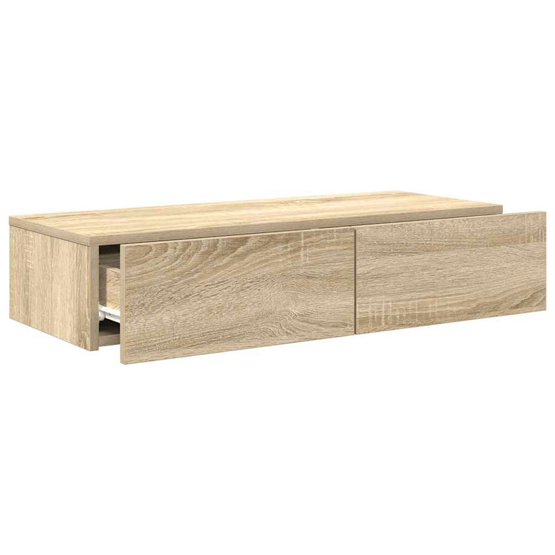 112-9 Wall Mounted Shelf, Sonoma oak, 17cm H x 80cm W x 33cm D