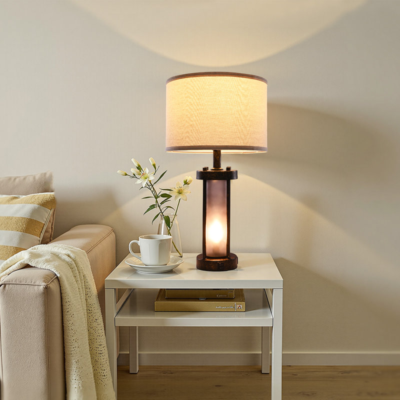 Table Lamps Farmhouse Bedside Nightstand Lamps with USB Ports,Desk Lamp