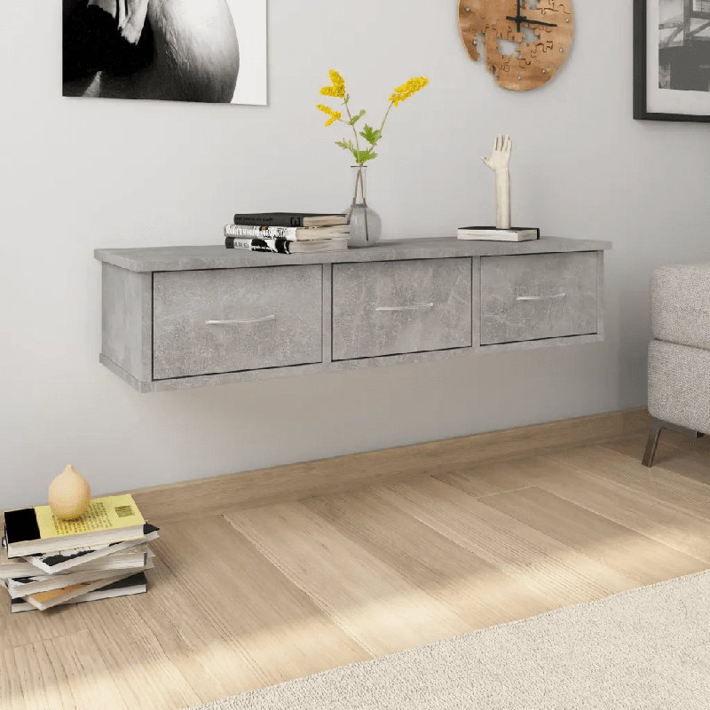 Allendale Floating Shelf, Concrete Grey
