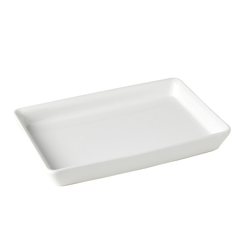 White Rectangular Ceramic 6-Piece Serving Set