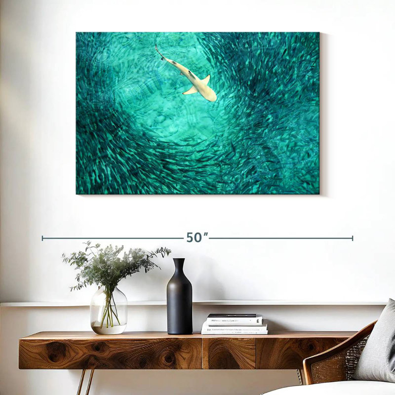 Brampt Shark Prey, 26" H x 39" W