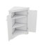 Armoire de rangement autoportante triangulaire avec tablettes réglables-566482379
