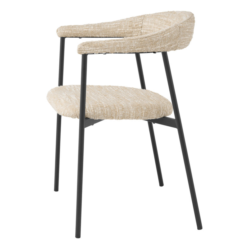 Julio Upholstered Arm Chair, Boucle Sonata Cream