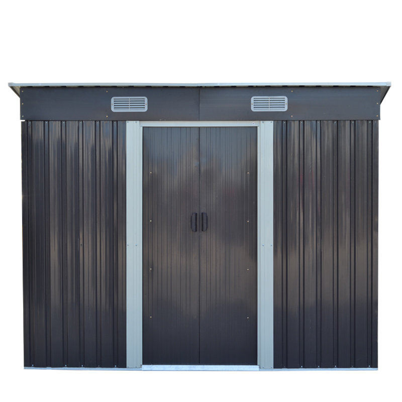 4x8FT Metal Pent Roof Garden Tool Shed