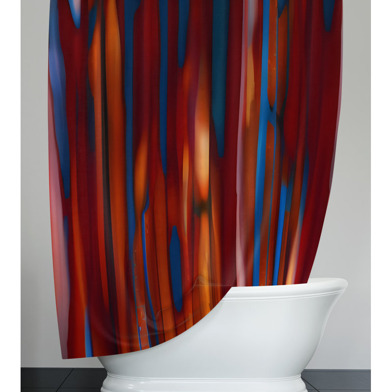 Striped Shower Curtain, 93" H x 70" W