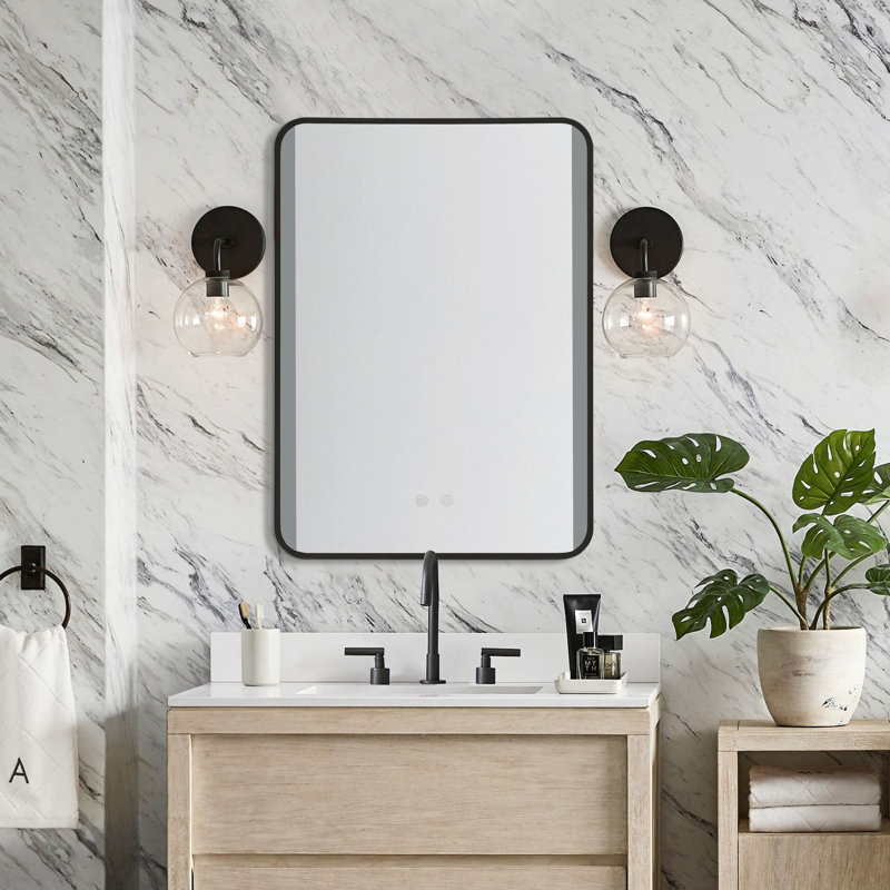 Asterio Metal Rectangle Wall Mirror