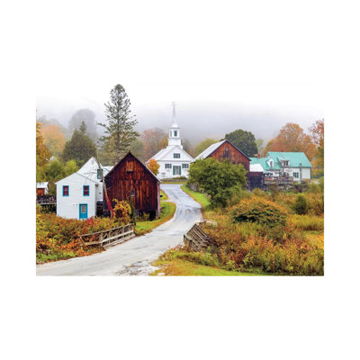 Waits River White Church,Vermont New England 1 Piece Wrapped Canvas Wall Art