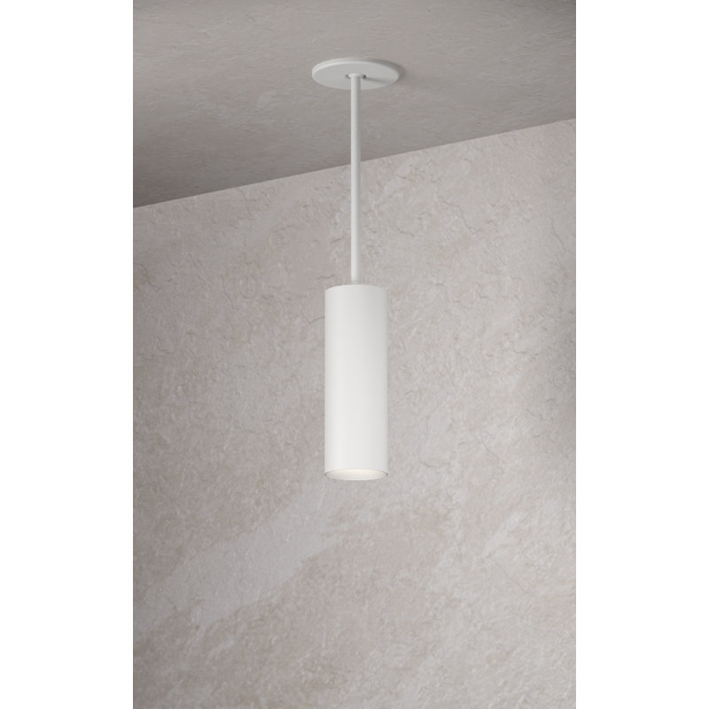 Pendant Downlight  3” Round,20W,3500K 90CRI,50°, Stem - Retro Fit, Semi Gloss White