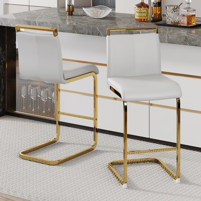  Jeileen 25'' Counter Stool (Set of 2), White