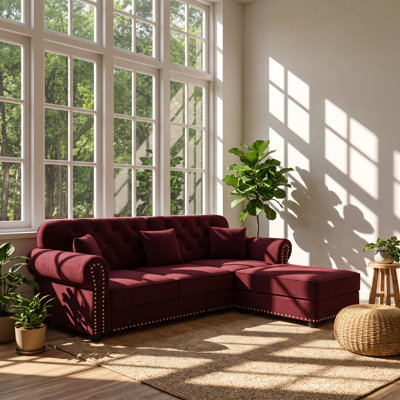Canapé 3 places Chesterfield l 82,6 po x P 29,9 po x H 33,8 po