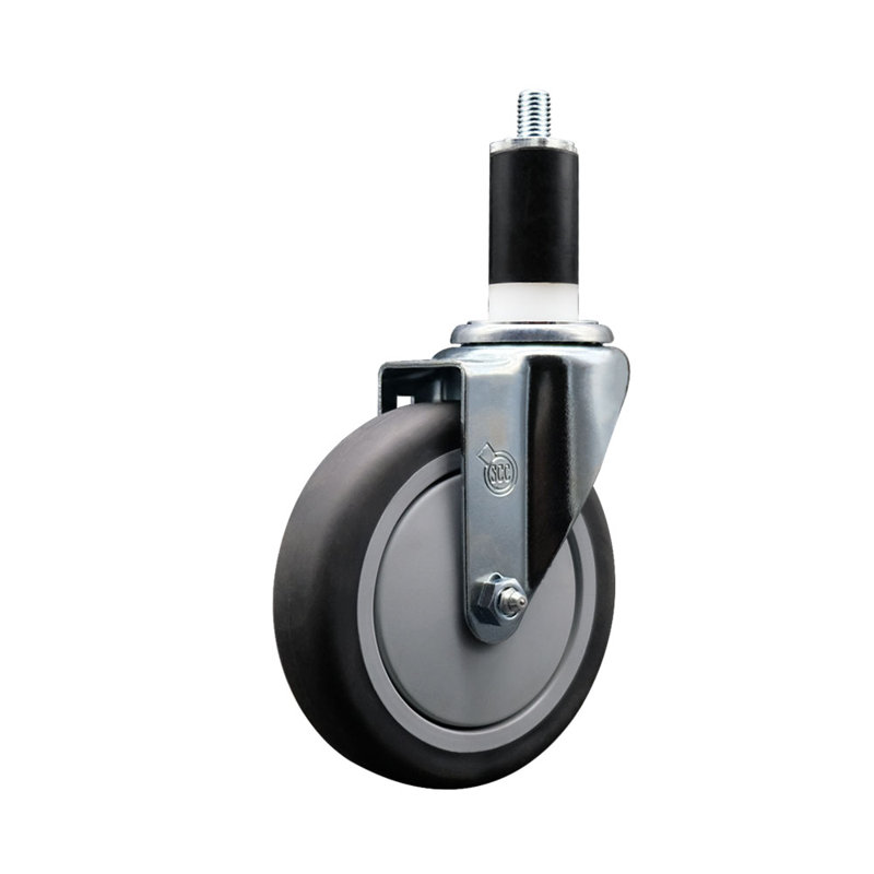 Roue extensible en caoutchouc thermoplastique pivotant de 1-3 / 8 pouces SCC