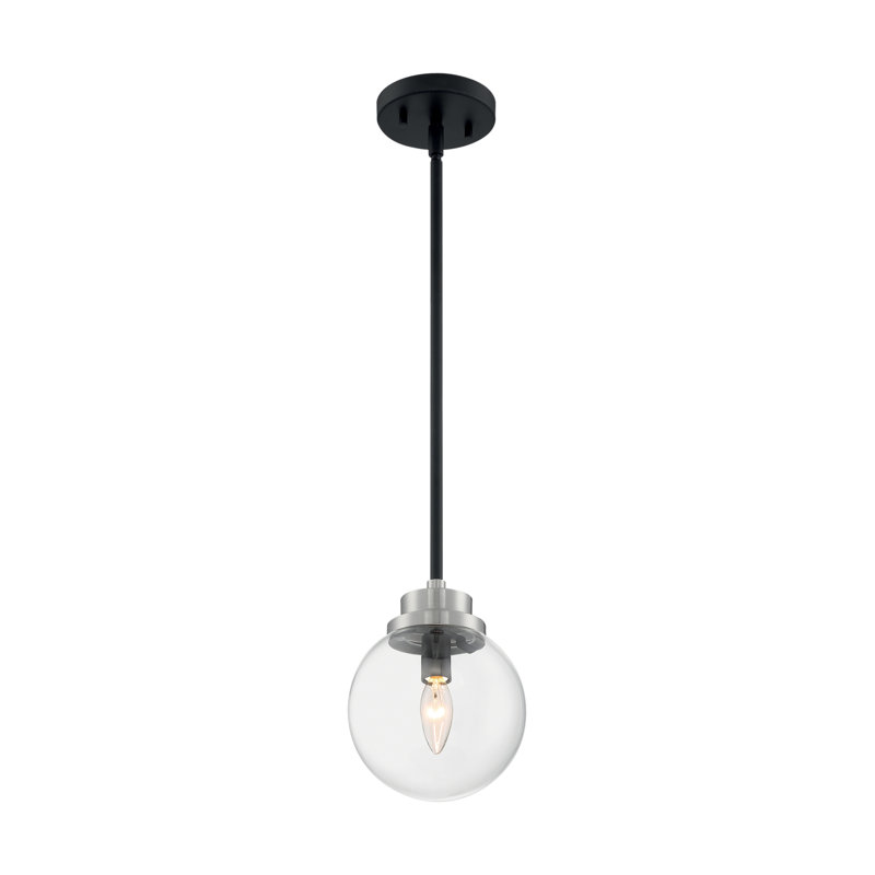 Luminaire suspendu sphère 1 lumière Breit, Nickel brossé