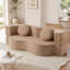 Canapé-lit 2 en 1 pliant avec coussin, canapé-lit simple, causeuse de plancher et futon, canapé-lit pliant en mousse pour le salon, les invités, le bureau, un appartement, aucun assemblage requis, abricot