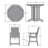 Machado 2-Person 36" Round, Counter-Height Dining Set-49430706