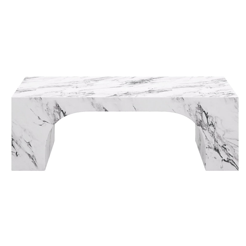 Table basse William Contract, Blanc, Marbre