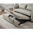 55'' Leather Small Loveseat Pull-out Sofa Bed - Adjustable Backrest With 2 Soft Pillows-1547826986
