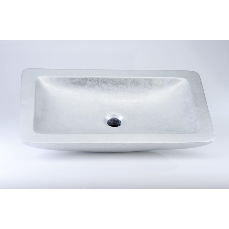 Vogue 25.6'' L Bathroom Sink, Silver Leaf