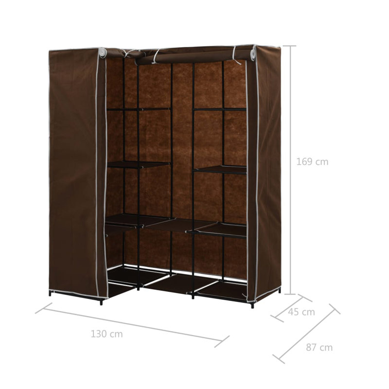 3 Door Wardrobe, Brown