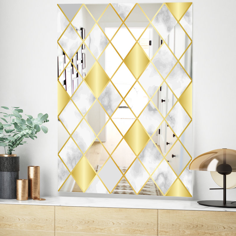 Miroir d'appoint Mid-Century sans cadre Capital Diamond, H 39,4 po x l 29,5 po