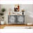 Cabinets, Modern Walnut Brown Sideboard Buffet with 4 Doors &amp; Adjustable Shelves | Particle Board+MDF | Living Room-1939892566