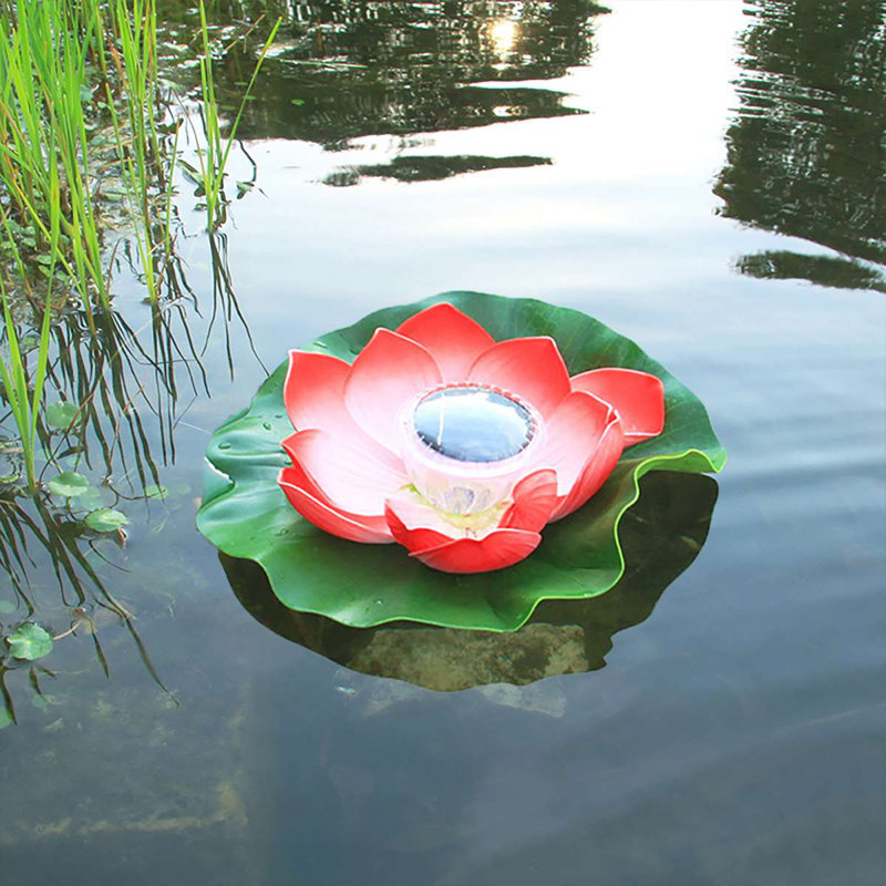 Solar Powered Outdoor Floating Pool Lights, Red