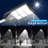Home Outdoor LED Street Light (Set Of 2) With Solar Panels Dusk To Dawn With Motion Sensor Remote Control 600W Waterproof For Parking Lots Backyard