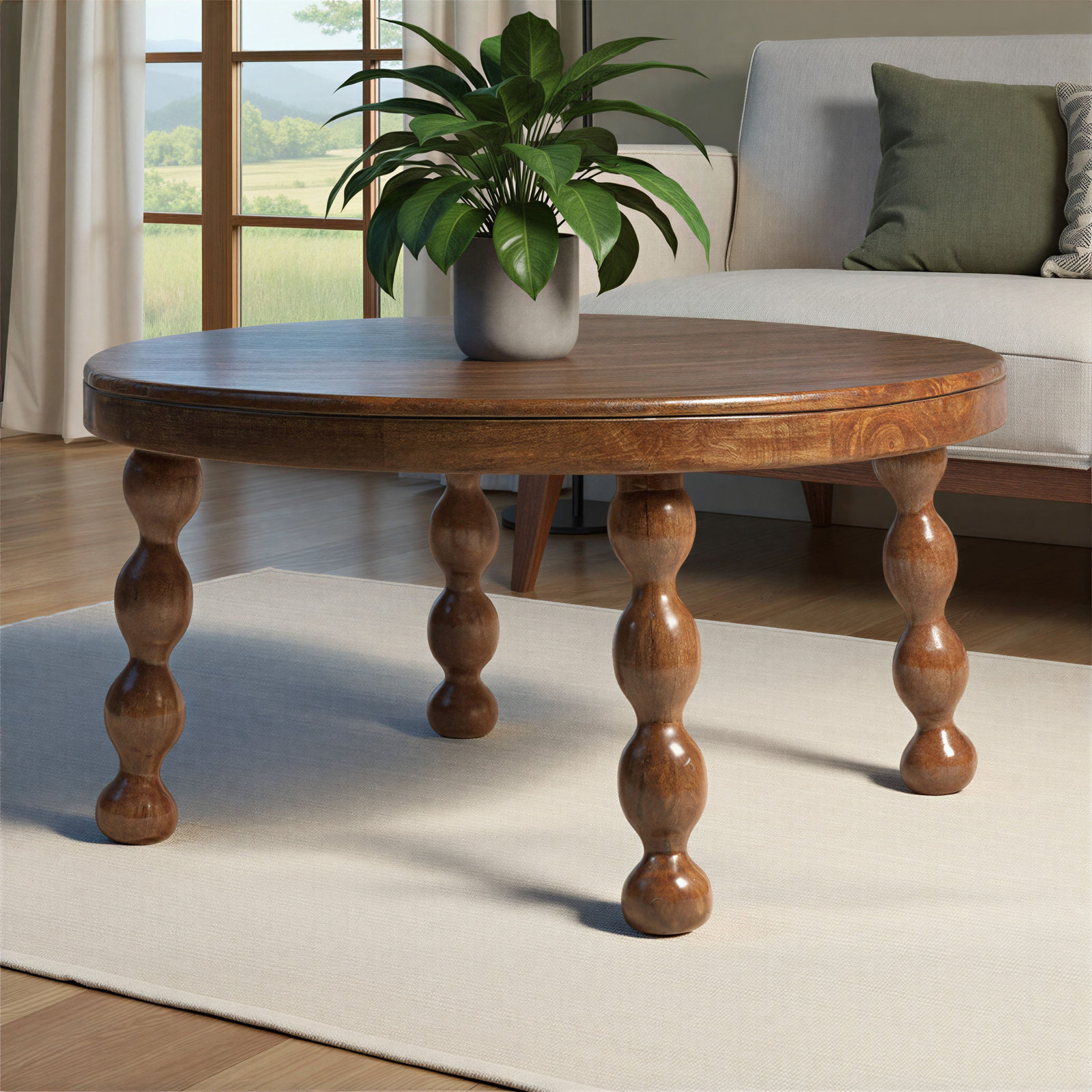 32" Round Mango Coffee Table
