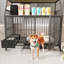 Cage en fer pour animaux avec fonction fonctionnelle et exquise, beige et noir, 50,6 po Hauteur, 24,28 de largeur, 35,91 de profondeur avec tiroirs de lavabo, pratique, l, P, H-1555971982