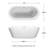 Mermaid 71'' x 33.5'' Soaking Acrylic Bathtub-40042727