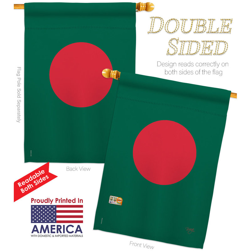 Double Sided 40'' H x 28'' W Polyester Flag Set