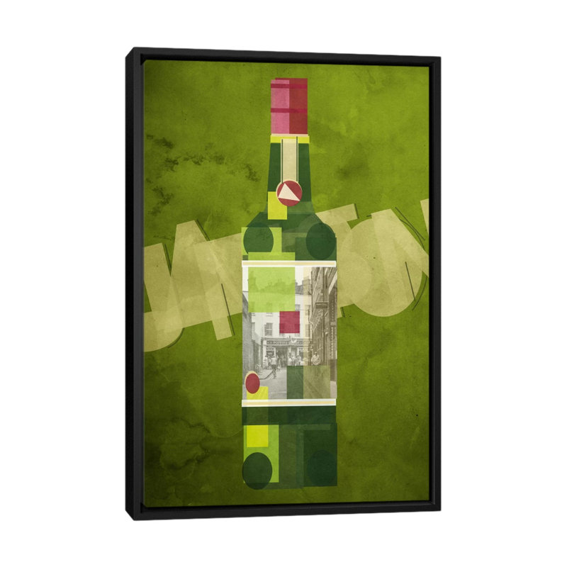 « jameson », impression sur toile tendue, H 26 po x l 18 po x P 1,5 po, Toile avec cadre noir, Pas de tapis
