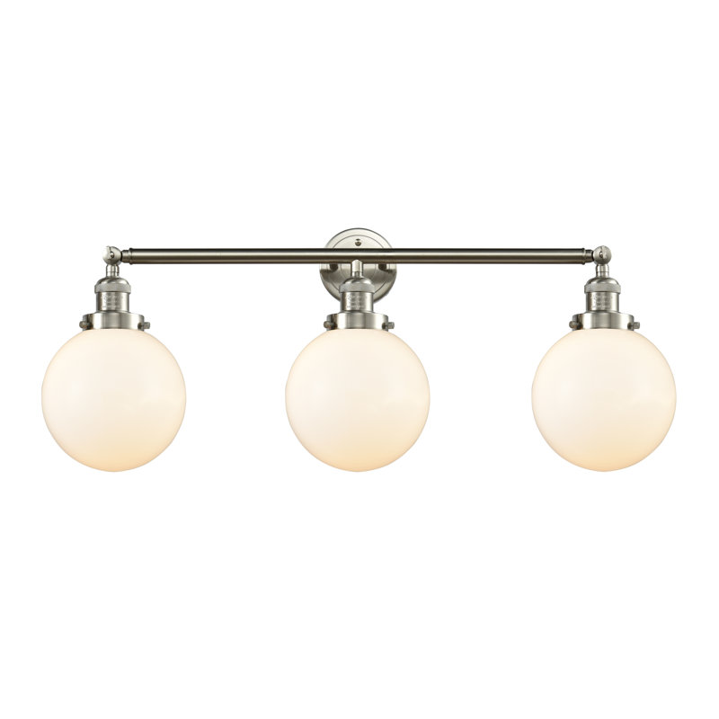 Lorri 3 - Light Vanity Light, Matte White, LED, Brushed Satin Nickel