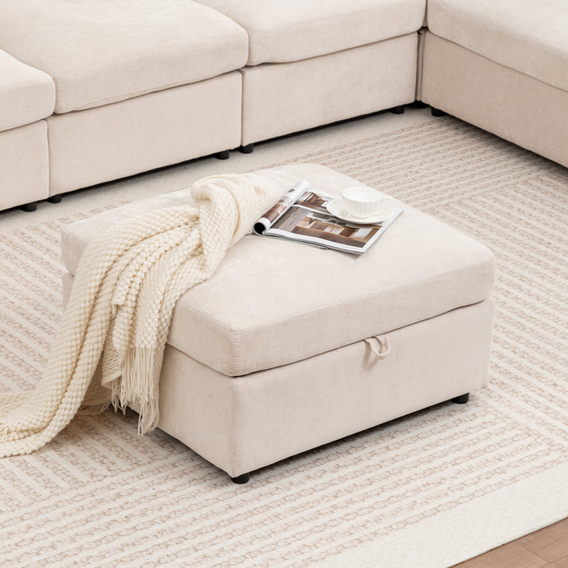 Canapé modulaire en L 7 pièces Ober, Beige