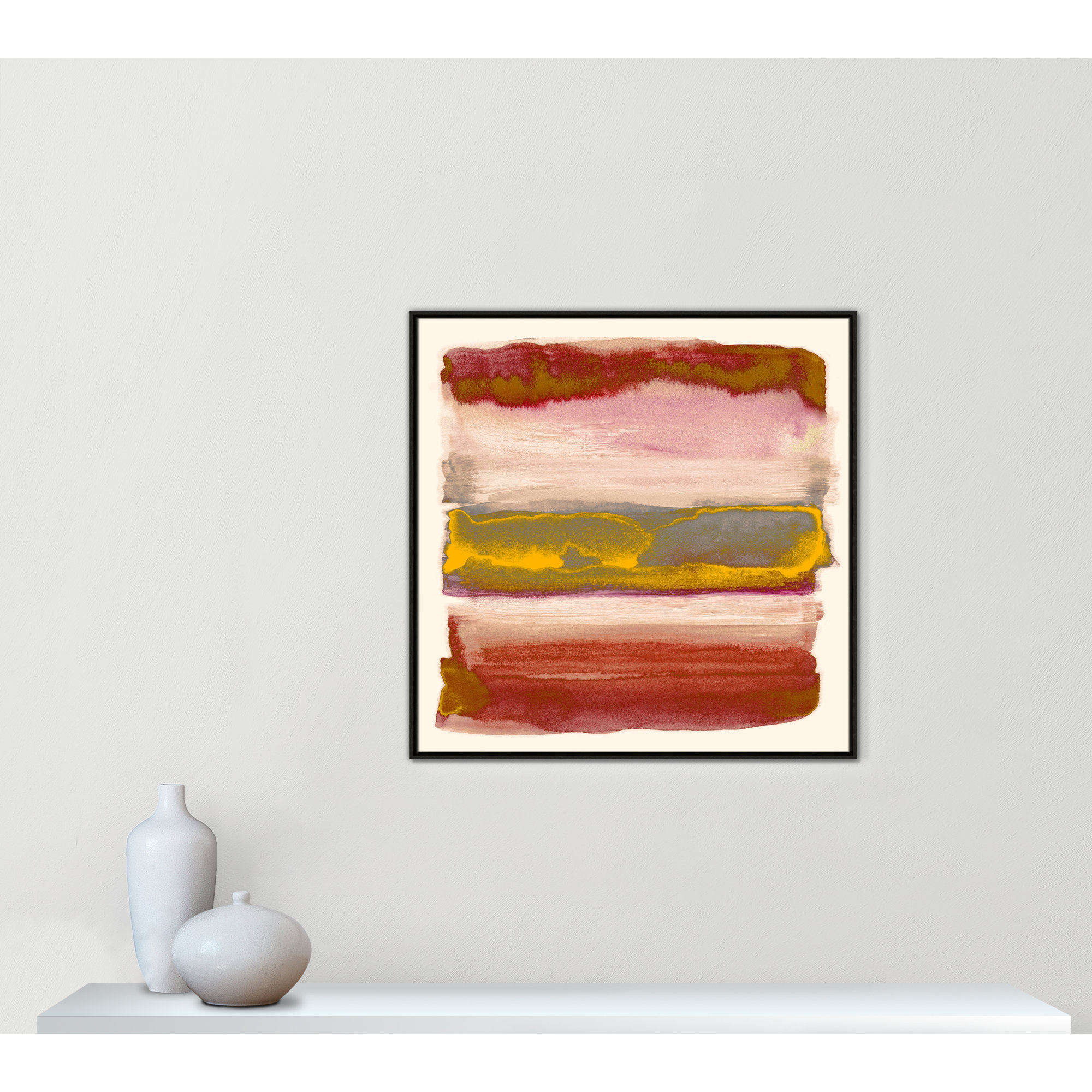 Yellow Sky II Print by Nan, 37.5" H x 37.5" W, Espresso