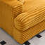 Canapé 88,58 po en velours côtelé 3 places, spacieux et confortable. Jumelé à 4 coussins décoratifs de la même couleur, il ajoute une touche d'élégance à un salon moderne. Orange