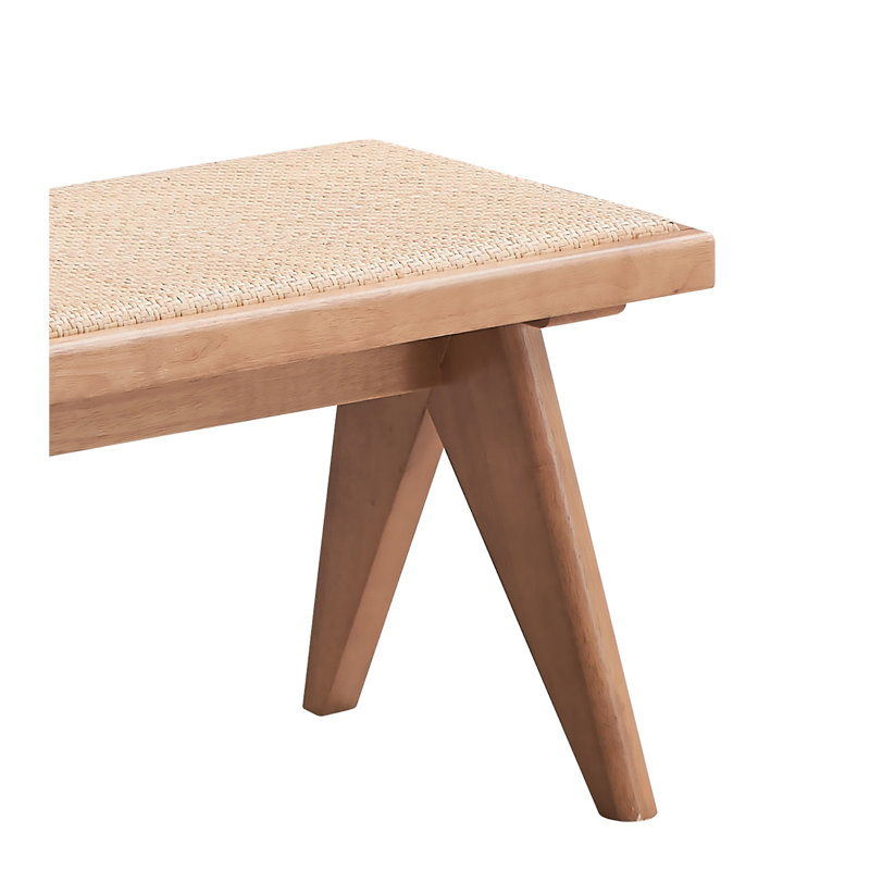 Banc de patio en rotin naturel Velentina