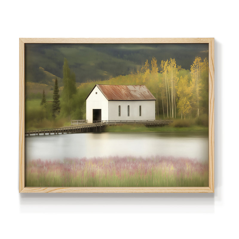 Paysage, série XLI, reproduction encadrée, H 8 po x l 10 po, Naturel
