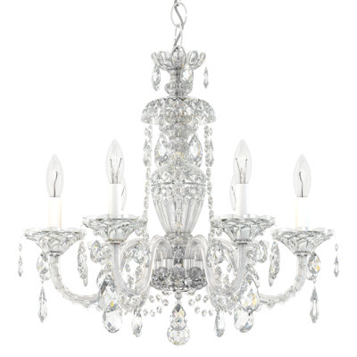 Sterling 6 - Light Glass Chandelier
