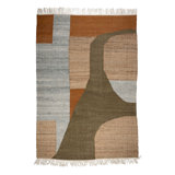 Pavilion Abstract Area Rug in Brown