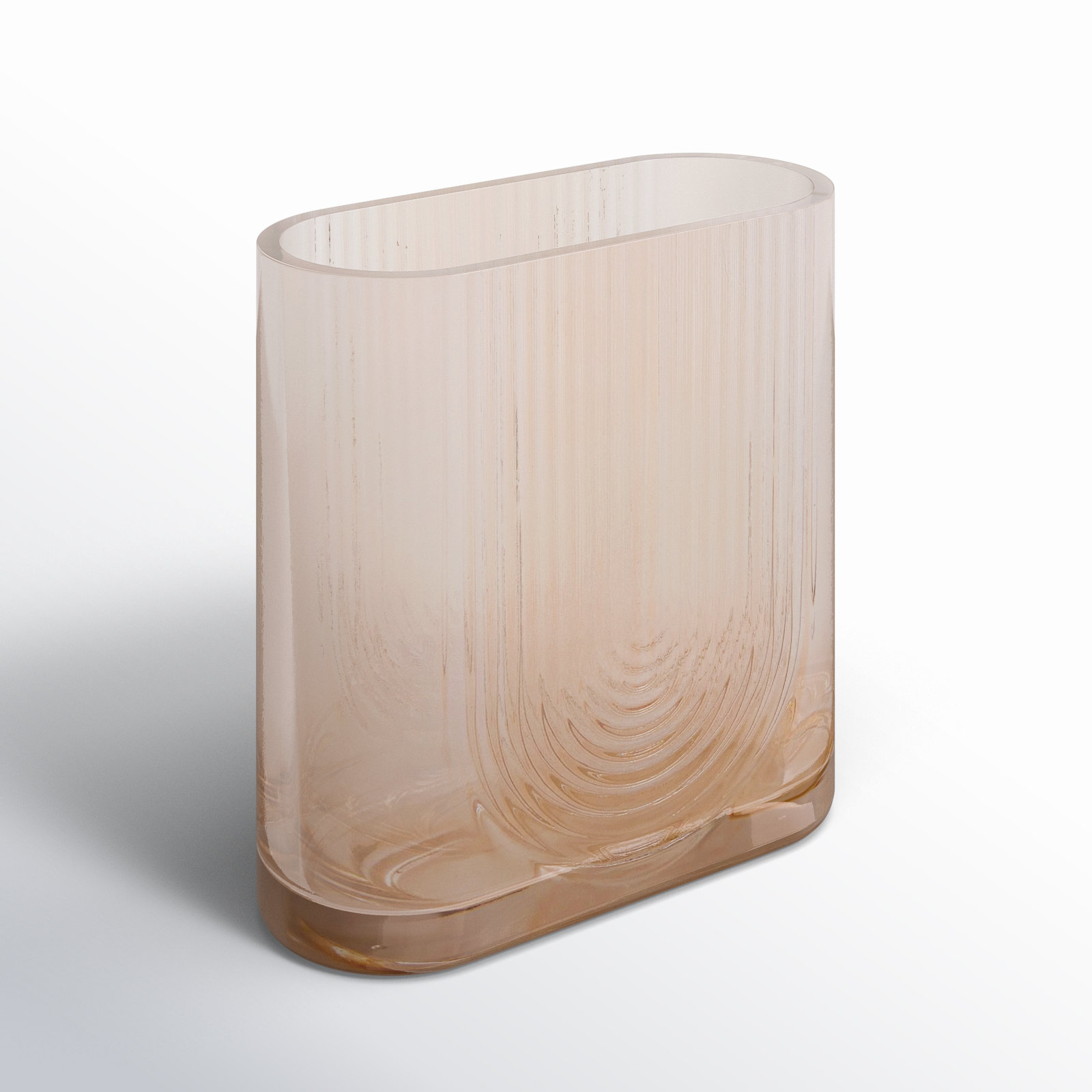 Brigida Handmade Glass Table Vase, 7" H x 7" W x 3" D