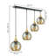 Callisto Black/gold 4-light Pendant-326690401
